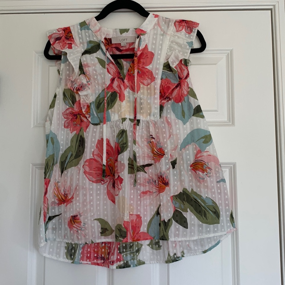 Loft floral sleeveless top